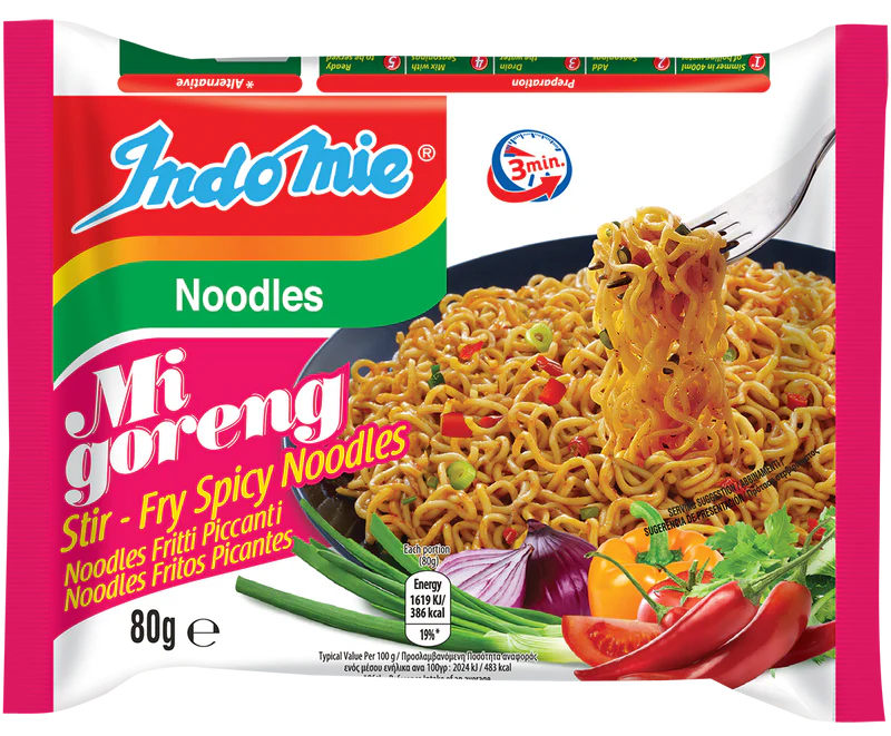 Indomie Mi Goreng Stir-fry Spicy Noodles 80g