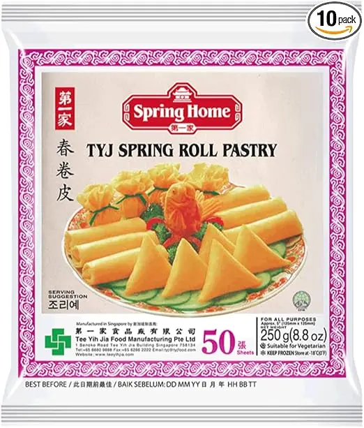 TYJ Spring Roll Pastry 125mmx125mm 50sh 250g 
