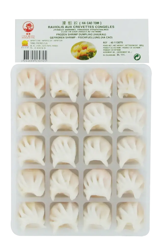 Ha Cao Tom Raviolis aux Crevettes Congelées 40p 1kg