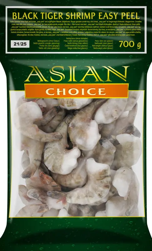 ASIAN CHOICE Black Tiger Shrimp 21/25