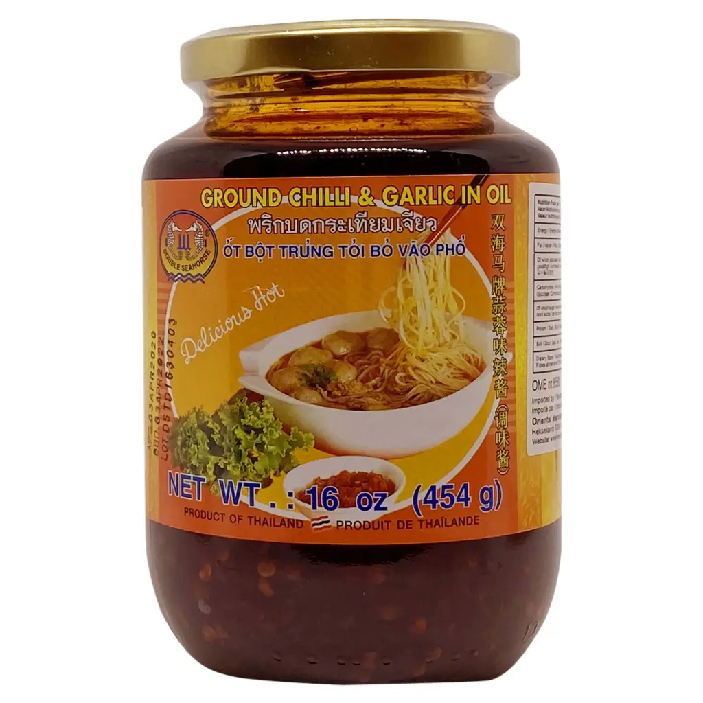 Ground chili & garlic in oil 454g