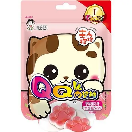 [ART0836] QQ Bonbon mou Fraise et Yaourt 45g 