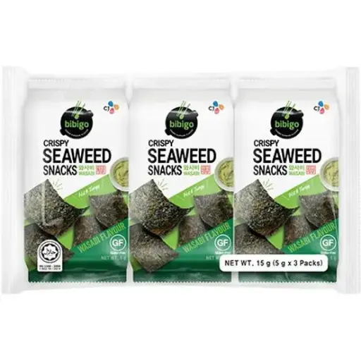 [ART0903] Crispy Seaweed Snacks Wasabi Flavour 3x5g