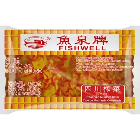 [ART0949] FISH WELL  Vegetables Slices Preserved -Preserved Mustard Stem 500g