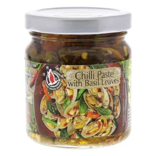[ART0959] Chilli Paste with Basil Leaves 180g