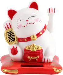 Chat blac solaire 15cm