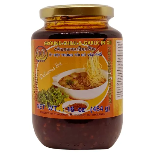 Ground chili & garlic in oil 454g